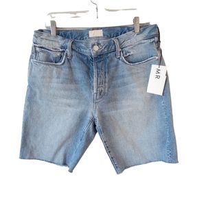 MOTHER The Neat Cut Off Fray Shorts Block Party Men's Size 33 Raw Hem Modern